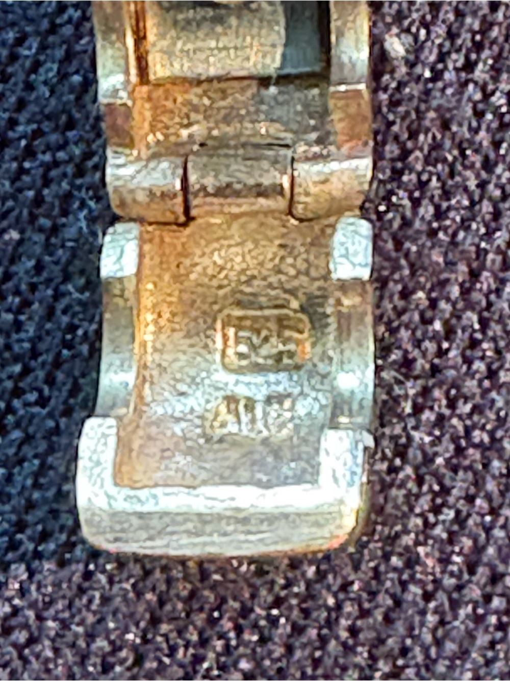 Pandora 14K solid, gold, ribbed clip, spacer charm - Picture 5 of 7